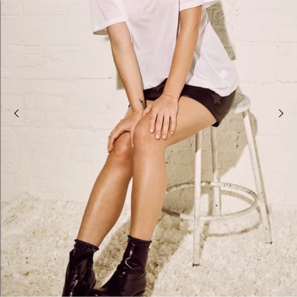 Reformation Black Leather Star Appliqué Zip Mini Skirt NWT - Picture 7 of 16